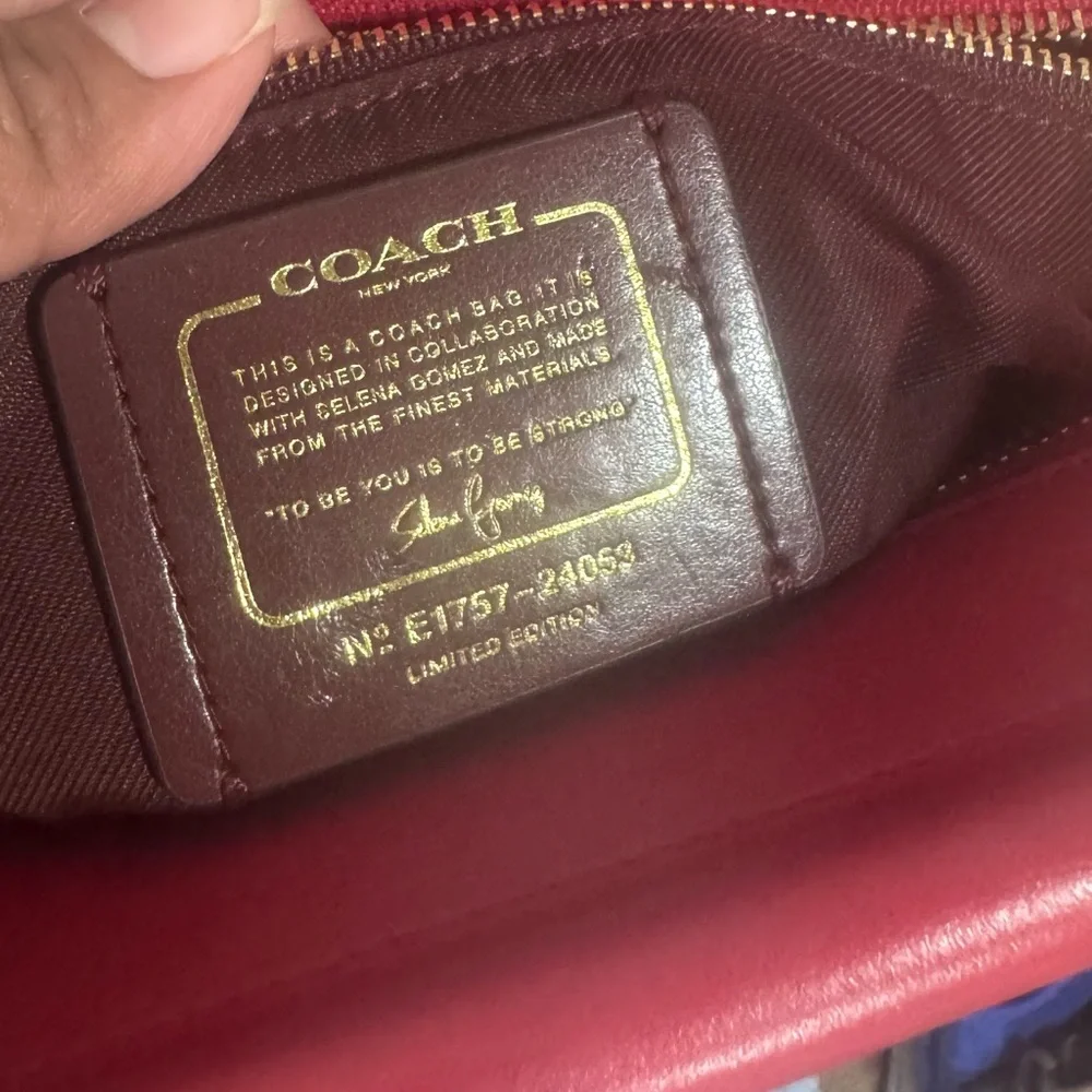 Sold!! Limited edition Coach X Selena Gomez Cherry Red Leather Satchel - Picture 5 of 16